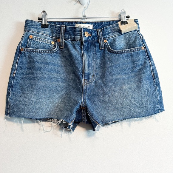 Madewell Relaxed Cut Off Mid-Rise Denim Shorts NWT Size 26 - Picture 3 of 11